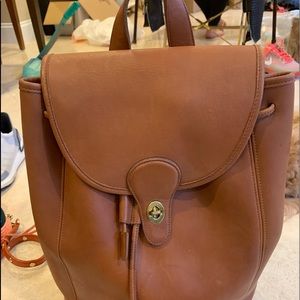 Coach leather backpack